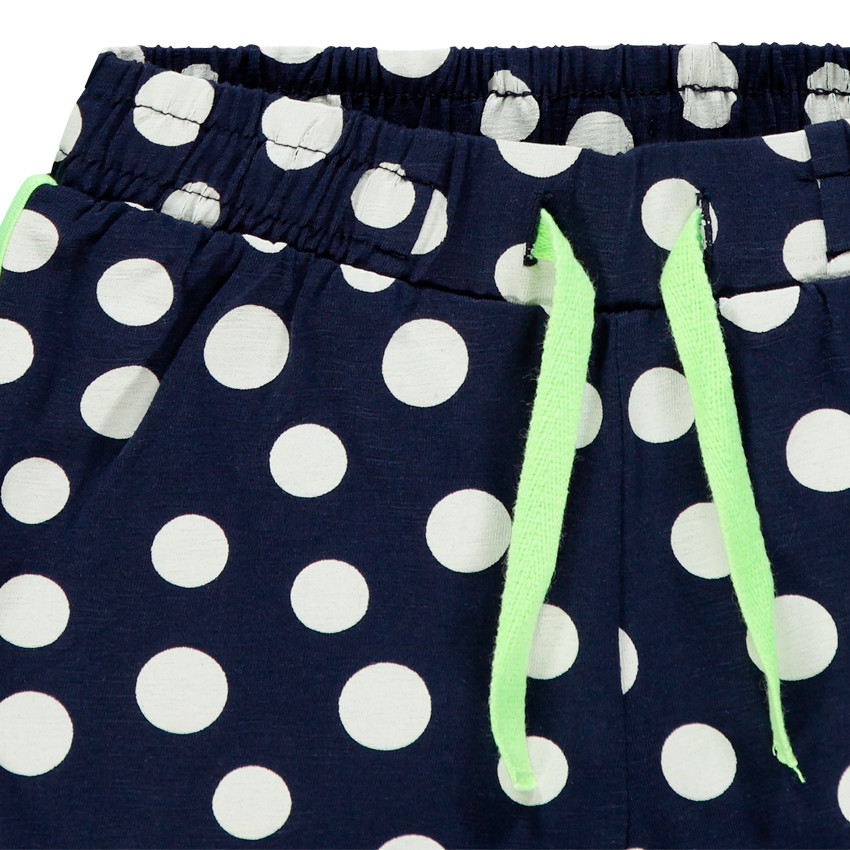 Short en jersey pour fille imprimé à taille élastiquée 