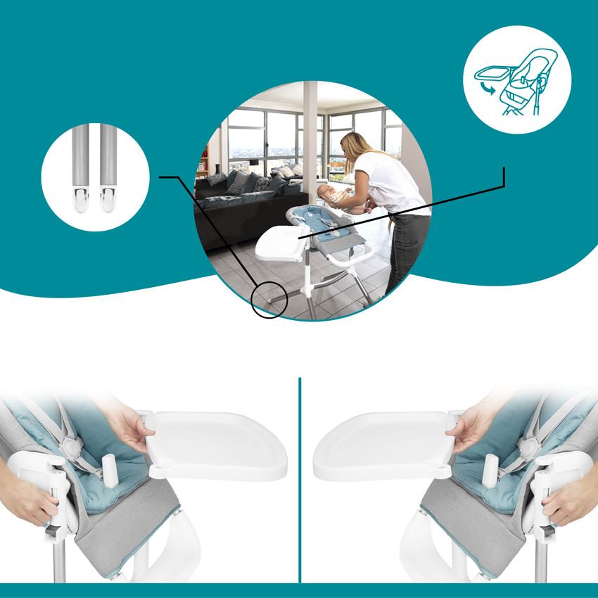 Chaise haute Slick 2-en-1  