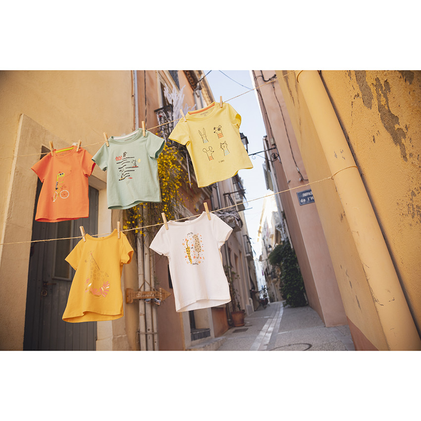 T-shirt manches courtes print animaux pour bébé garçon 