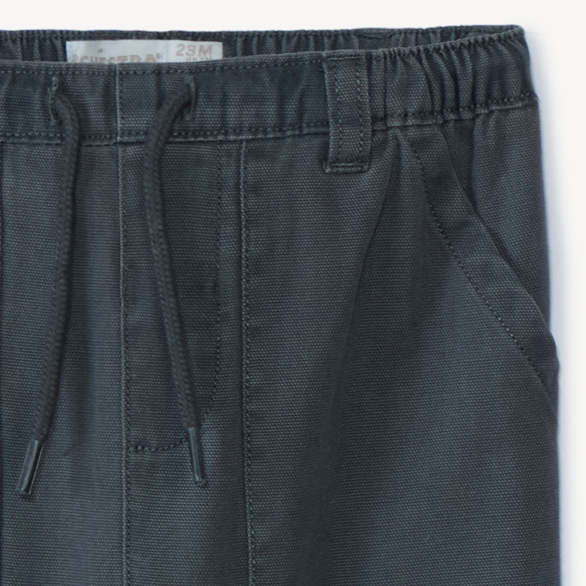 Pantalon uni à poches plaquées pour bébé garçon 