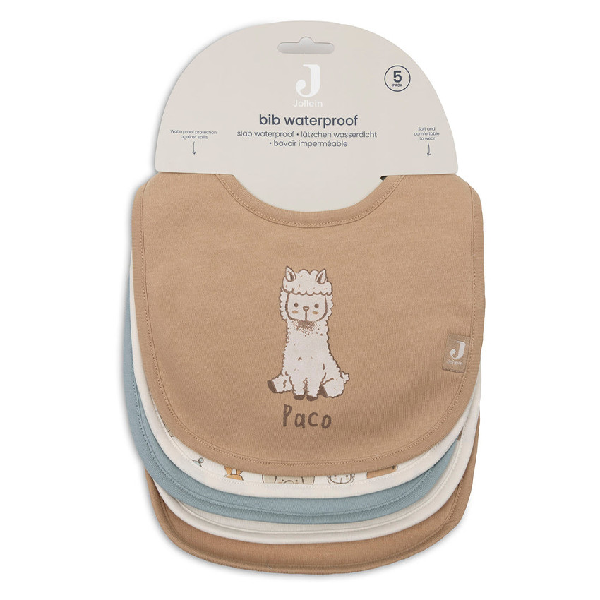 Lot de 5 bavoirs imperméable 0-36m Jollies  