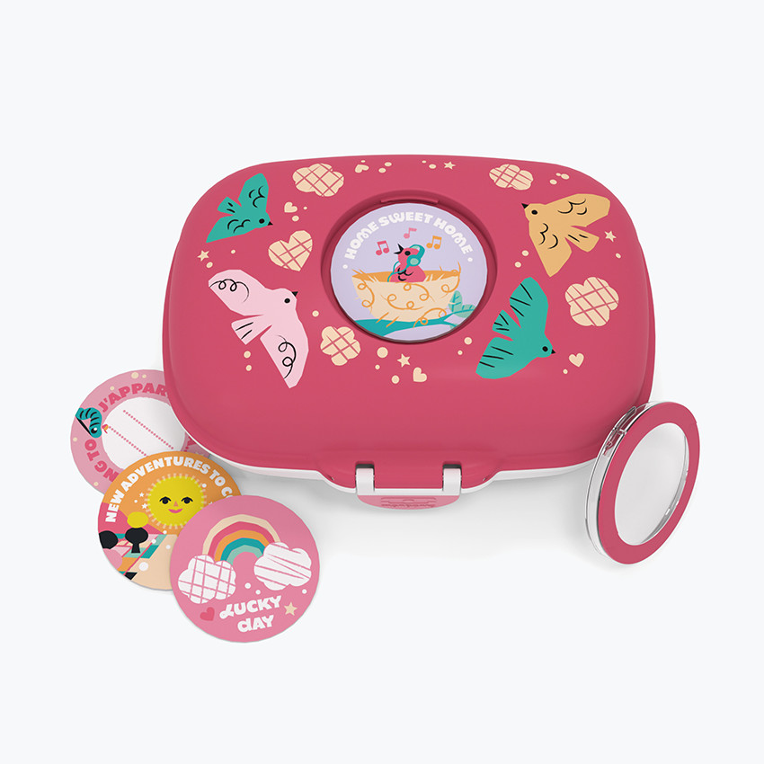 Boîte à goûter Gram Birds Rose 