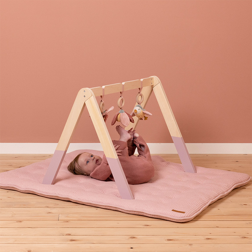 Arche de jeu en bois avec 3 jouets Flowers & Butterflies 