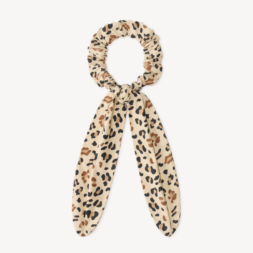 Chouchou foulard imprimé léopard 