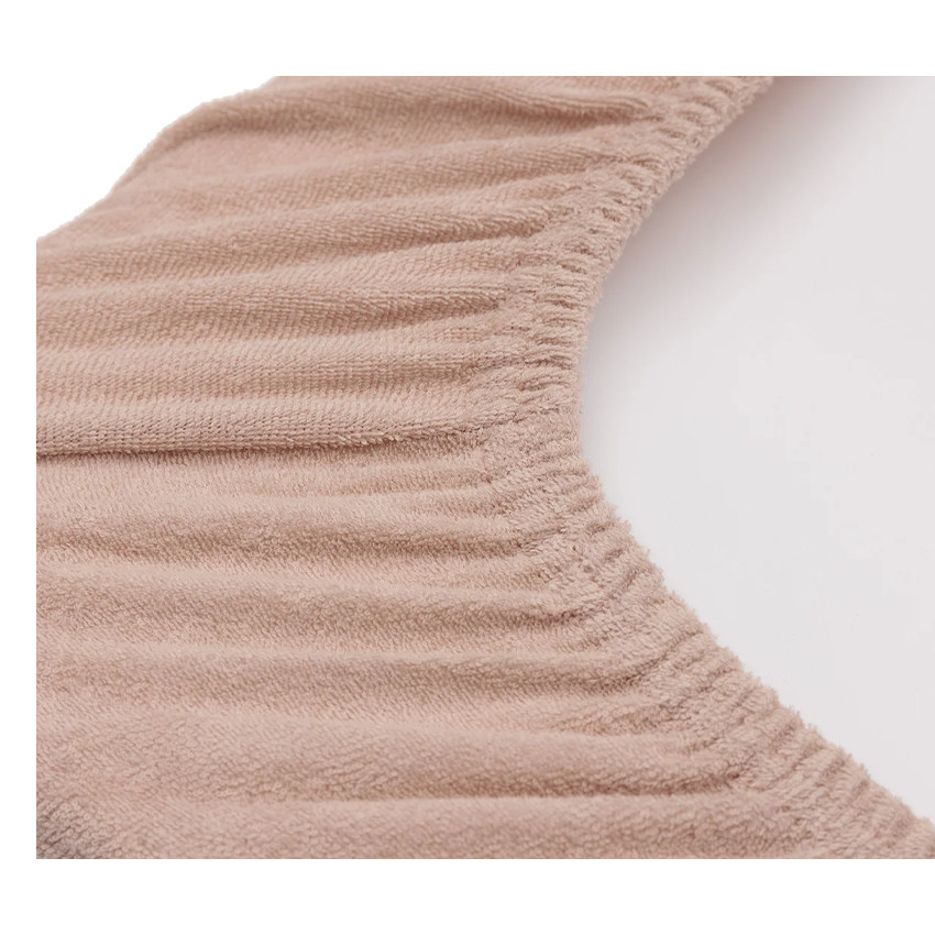 Housse matelas à langer éponge - Rose sauvage/Ivoire - 50x70 cm - 2 Pcs 