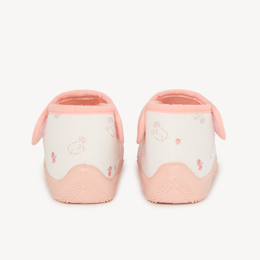Chaussons bottillons oiseau pour bébé fille 