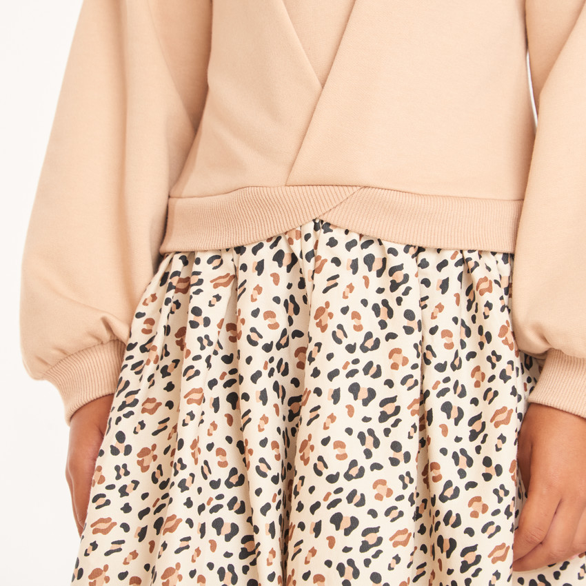 Robe 2-en-1 fille imprimé léopard 