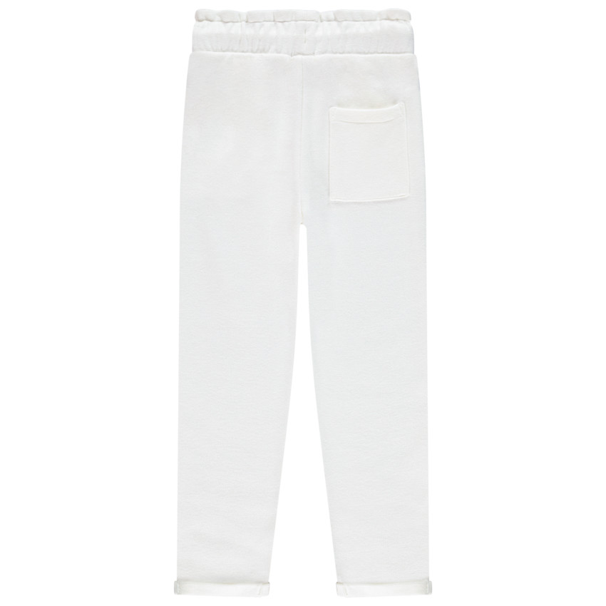 Pantalon jogger écru pour enfant fille 