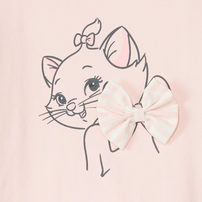 T-shirt manches courtes Marie des Aristochats Disney pour bébé fille 
