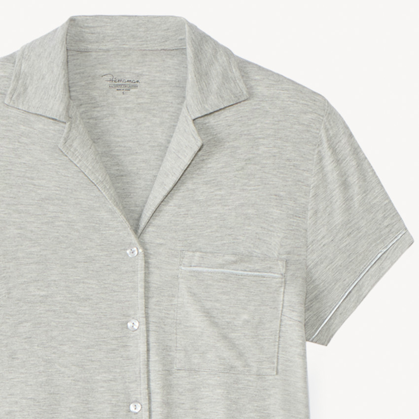 Ensemble de pyjama en jersey uni de grossesse 