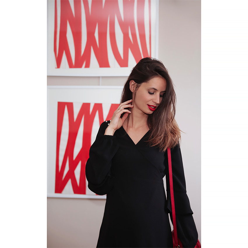 Robe de grossesse manches longues avec perles fantaisie 