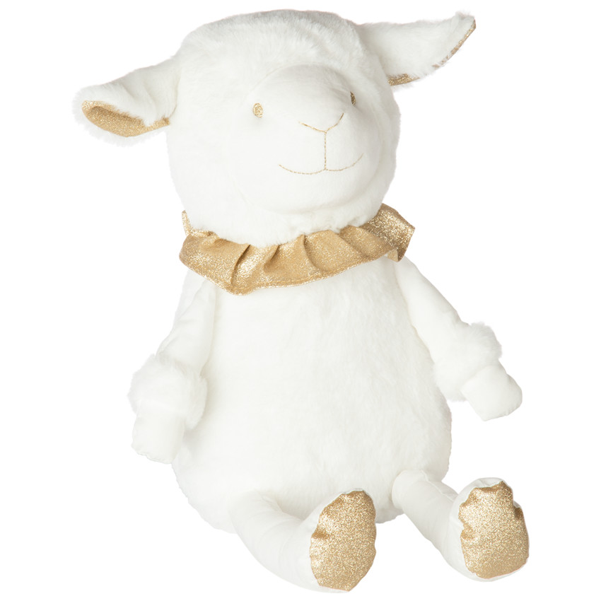 Mouton en peluche à détails dorés Hiver magique Main Mouton en peluche à détails dorés Hiver magique