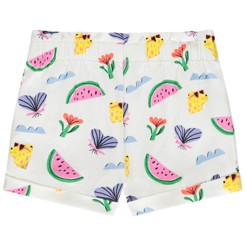 Short en jersey imprimé fantaisie pour bébé fille 