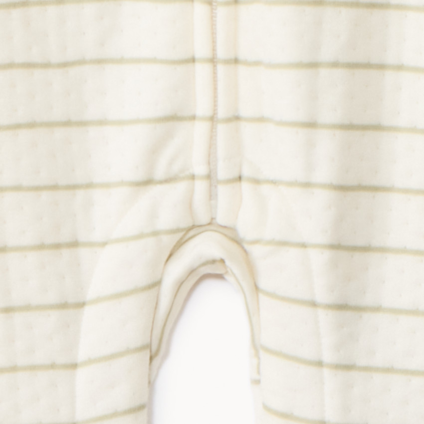 Combinaison longue rayée et rembourrée pour bébé 