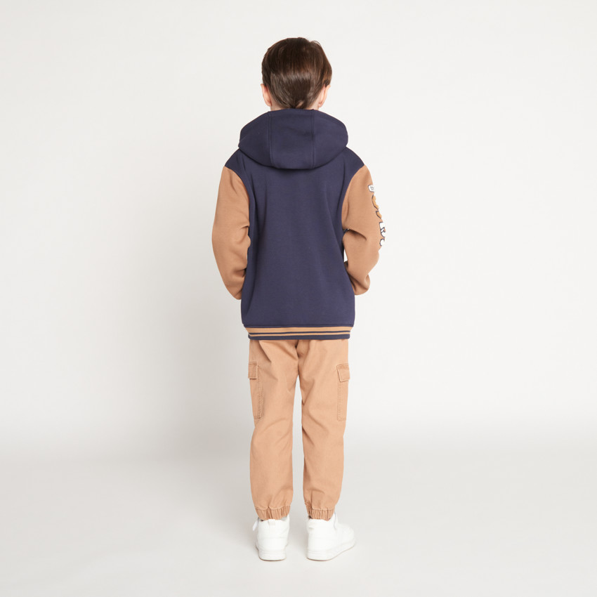 Veste à capuche et col teddy contrecollé pour garçon  