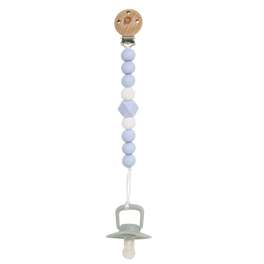 Attache sucette en silicone - Bleu 