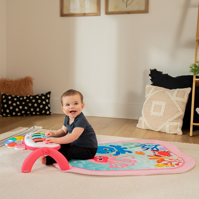 TAPIS D'EVEIL 4 EN 1 KICKIN TUNES MEDUSE ROSE 