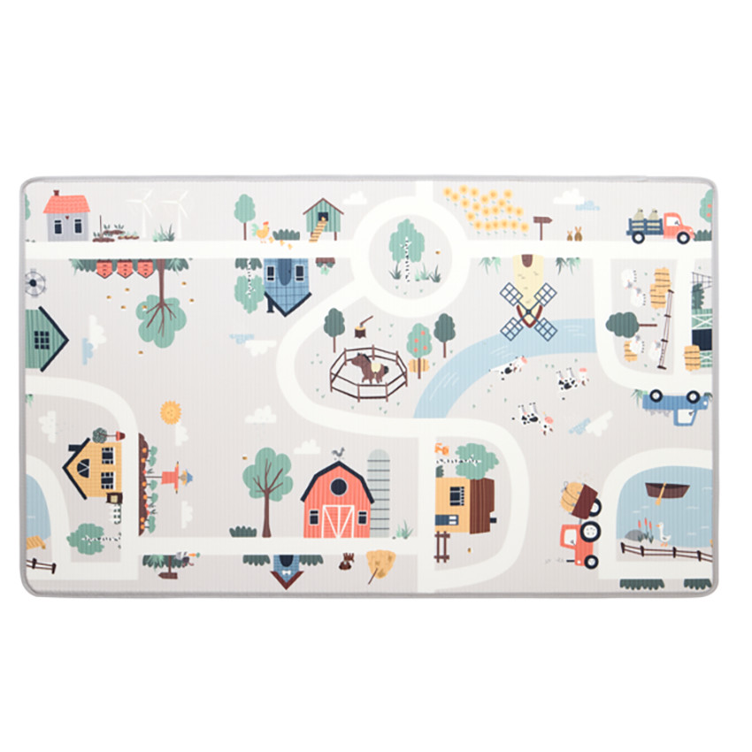 Tapis de jeu réversible en mousse ferme/circuit 