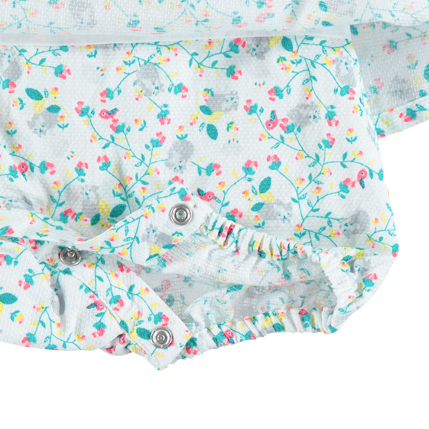 Combinaison courte effet robe à fines fleurs all-over 