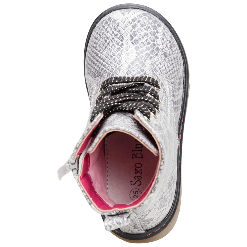 Bottillons hauts texturés à imprimé python all-over  