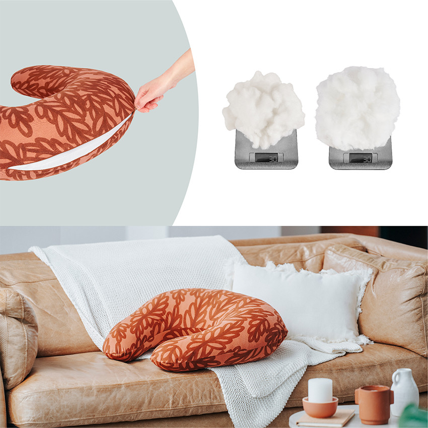 Coussin d'allaitement B.Love - Terracotta/Végétal 