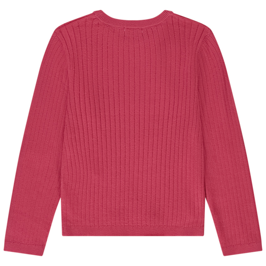 Pull en tricot côtelé avec cording glitter pour fille 