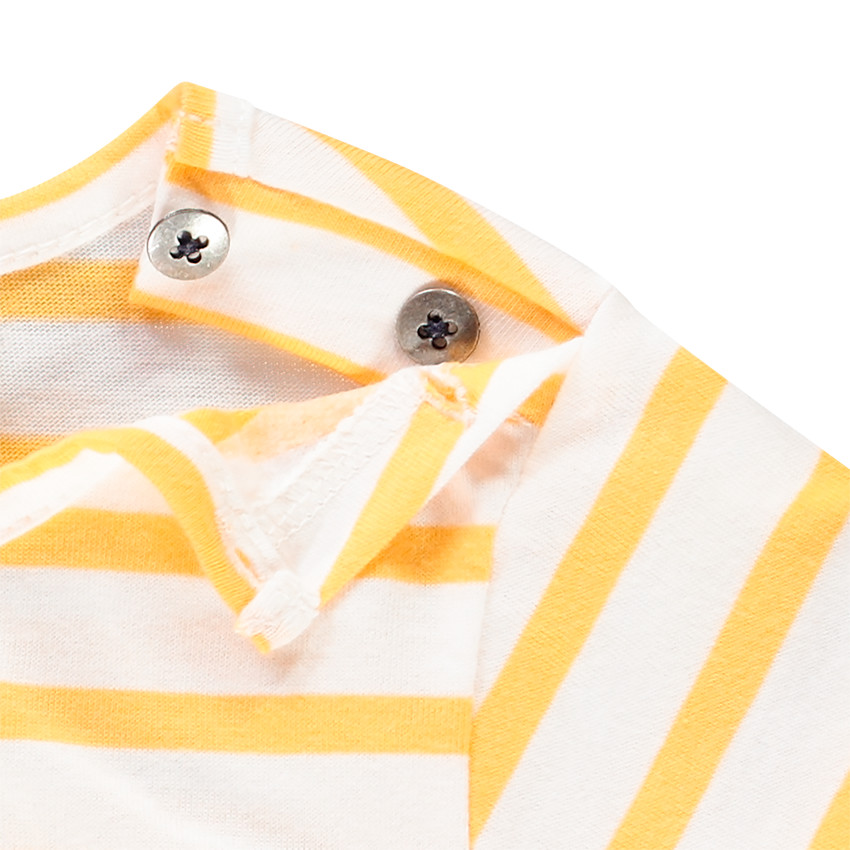 T-shirt mixte bébé manches courtes à rayures 