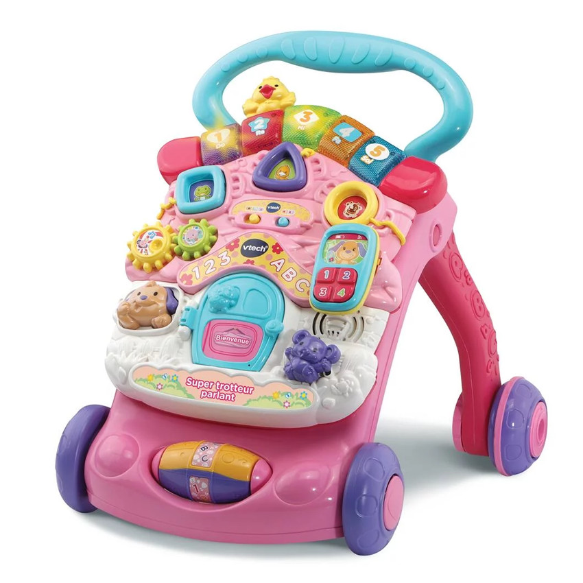 Super trotteur parlant 2-en-1 Rose