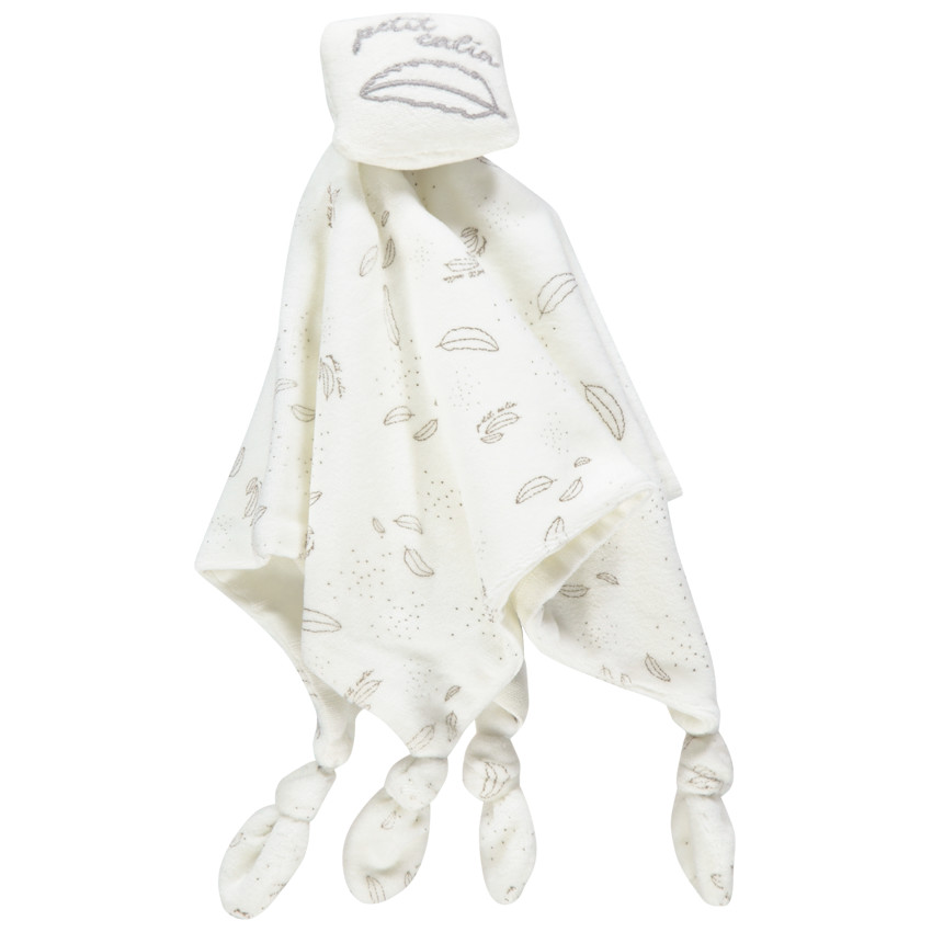Doudou plat imprimé plumes  