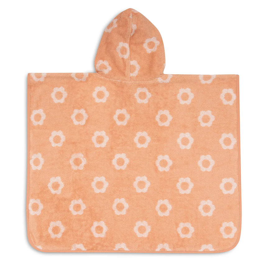 Poncho de bain éponge Jaquard Réversible Flower  