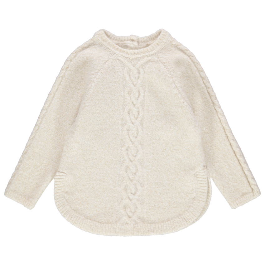 Pull en tricot torsadé pour bébé fille 