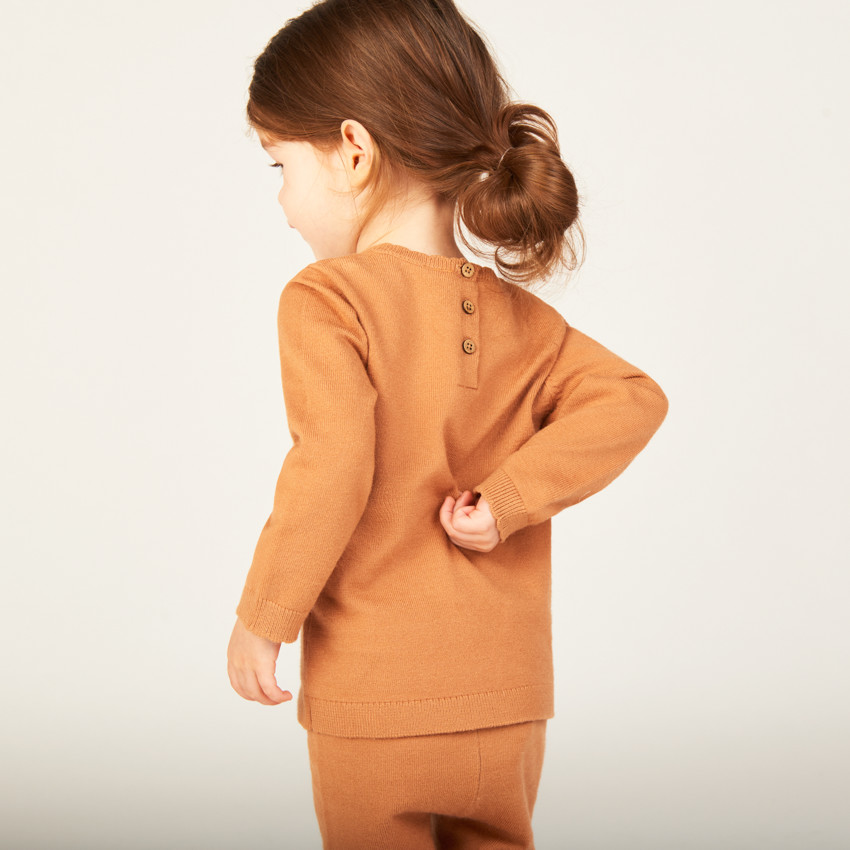 Ensemble 2 pièces total look en tricot pour bébé fille 
