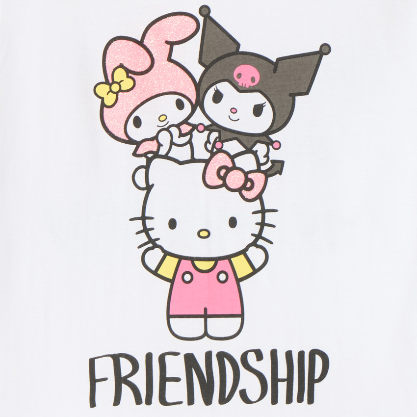 T-shirt manches courtes Hello Kitty pour fille 