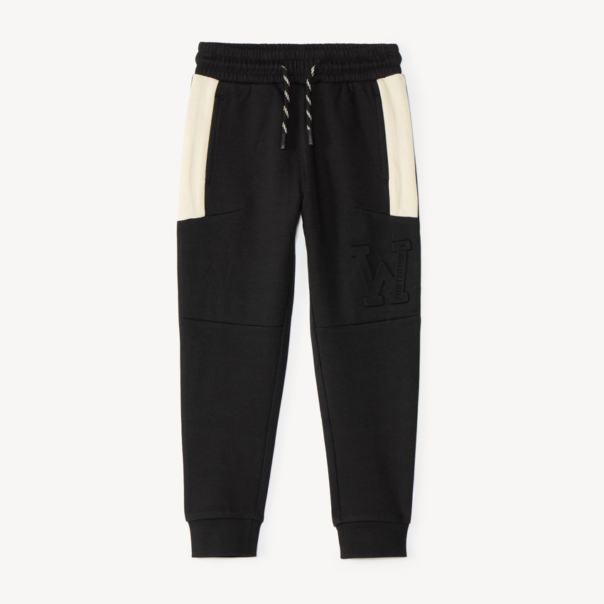Pantalon jogging garçon en molleton colorblock 