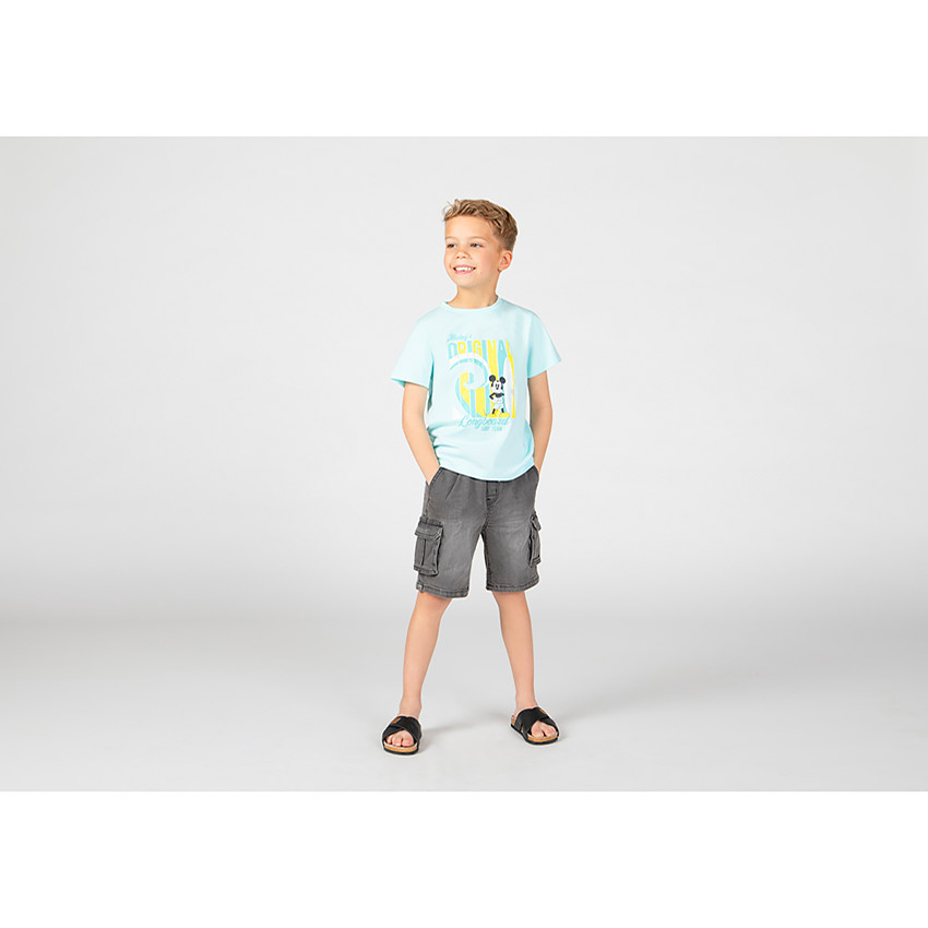 T-shirt manches courtes print Mickey Disney pour garçon 