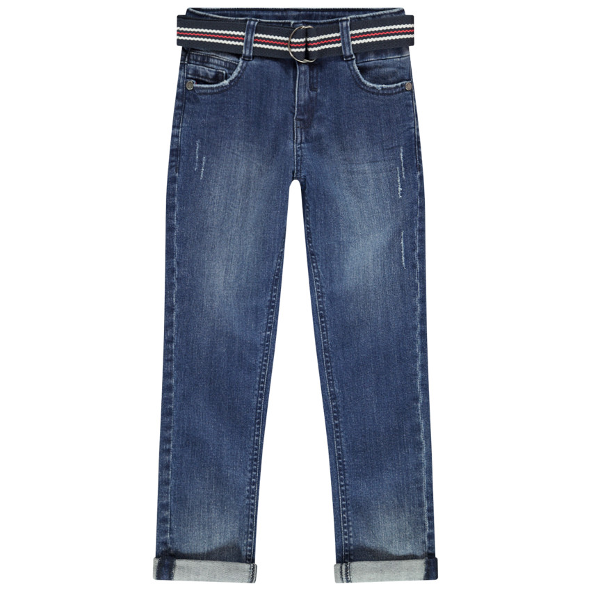 Jean slim avec ceinture pour garçon 