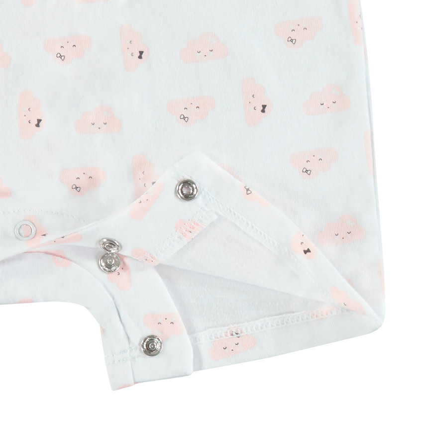 Lot de 2 combinaisons courtes à motifs nuages 