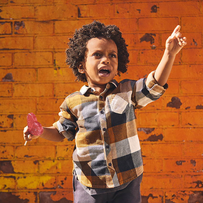 Chemise manches longues à carreaux pour bébé garçon 