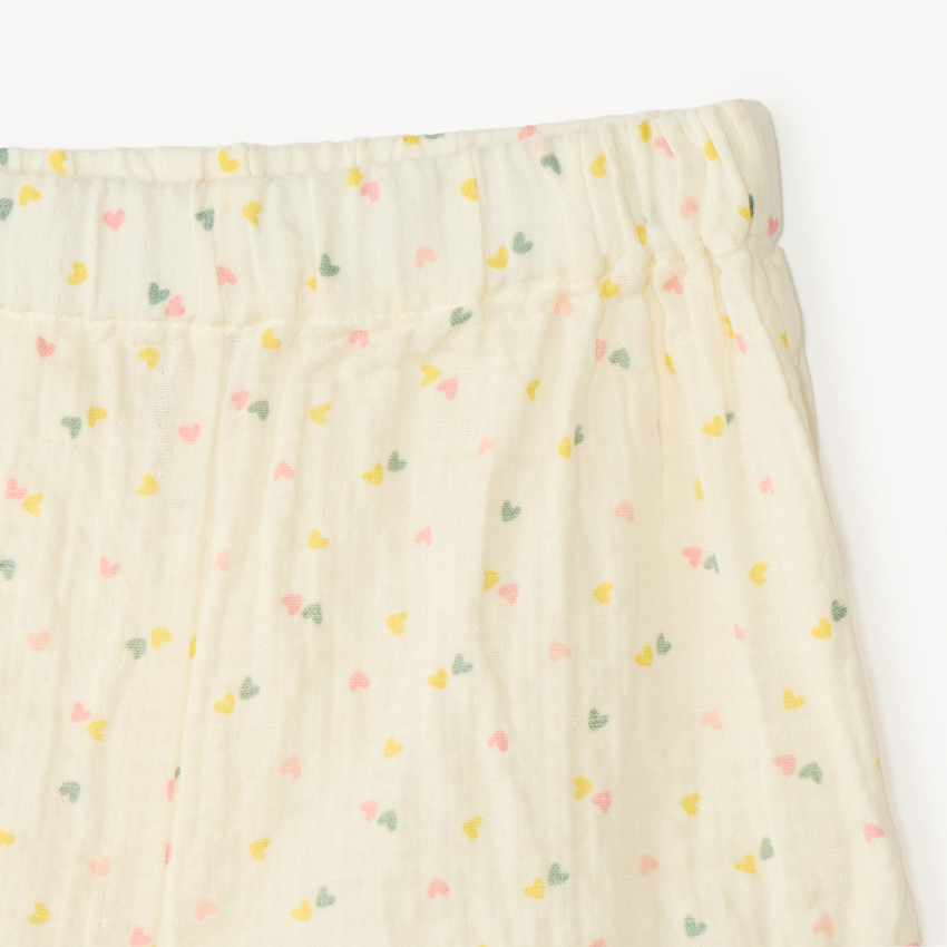 Ensemble court 2 pièces débardeur + short imprimé cœur pour bébé fille  