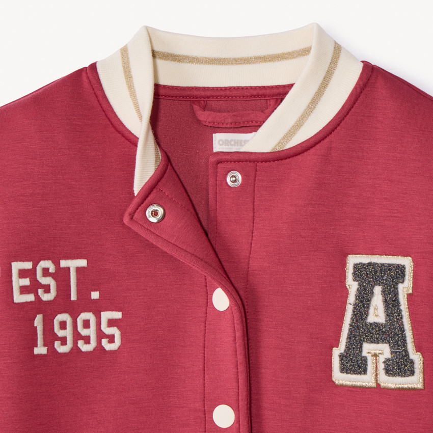 Gilet en molleton à col teddy effet colorblock pour fille 