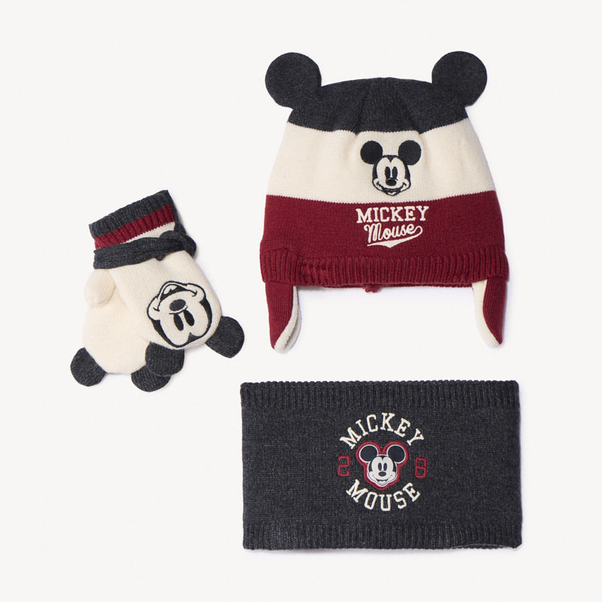 Set 3 pièces en tricot Mickey Disney pour bébé garçon