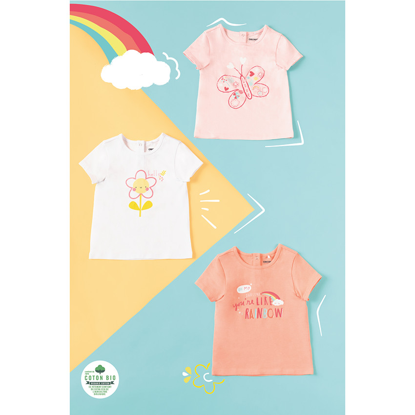 T-shirt manches courtes en coton à motif printé 