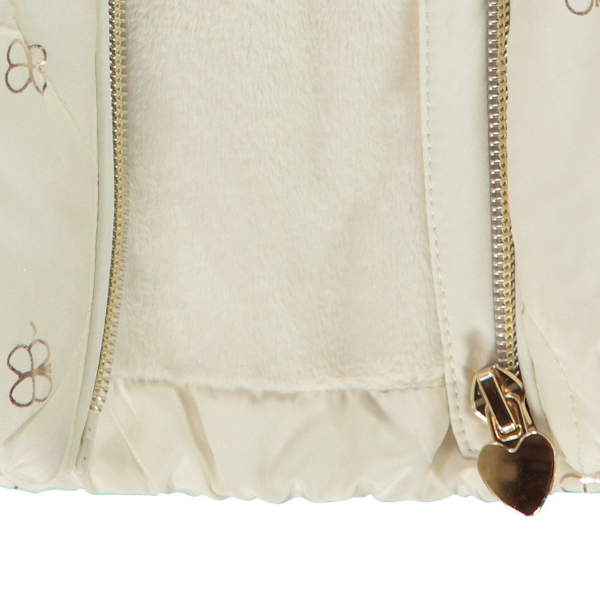 Doudoune sans manches matelassée imprimé papillons brillants pour bébé fille 