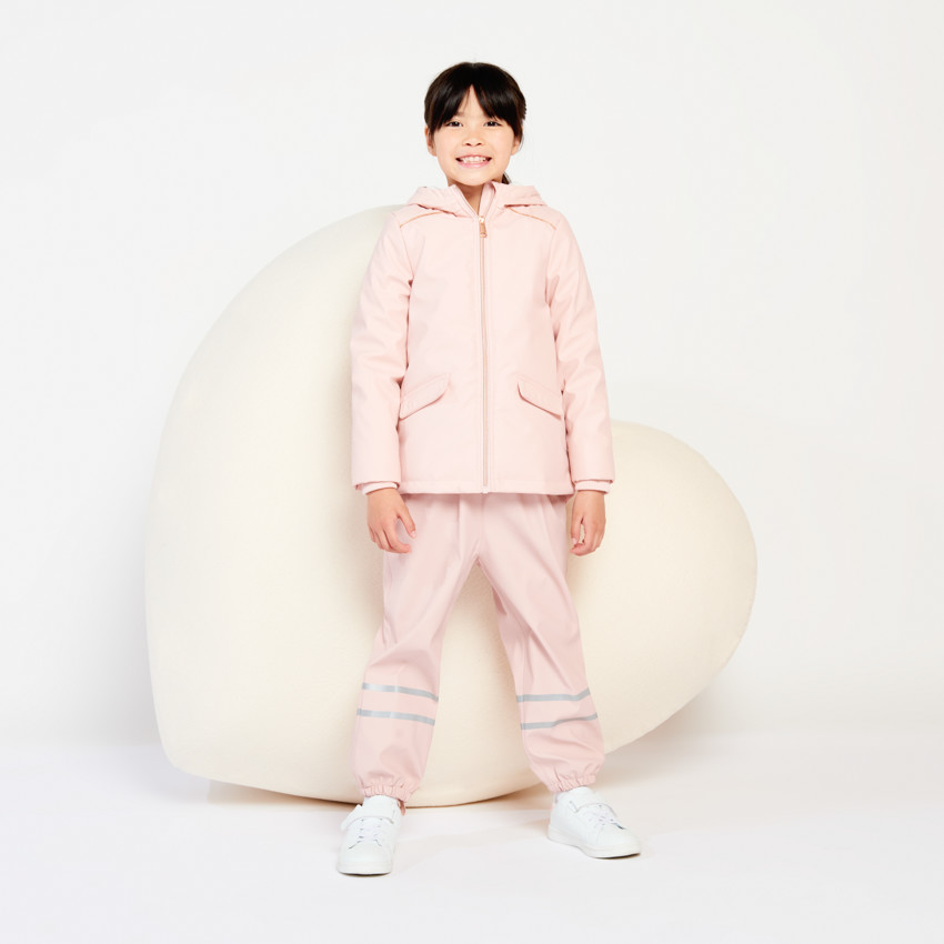 Pantalon de pluie en gomme avec bandes iridescentes pour fille 