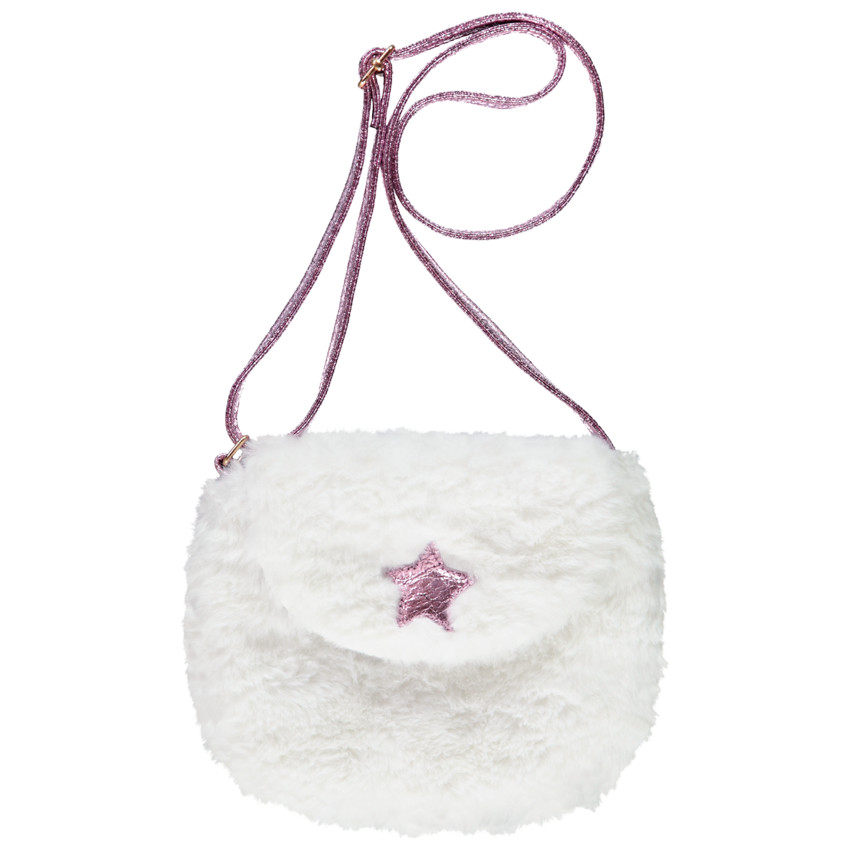 Sac bandoulière en fausse fourrure avec étoile irisée pour fille