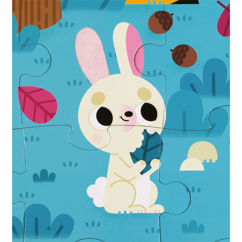 Puzzle tactile Les animaux de la forêt 20 pièces 