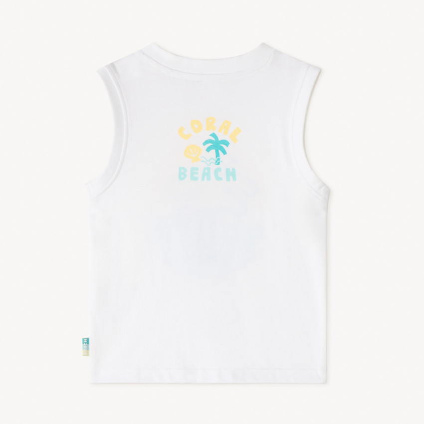 Débardeur en jersey broderie palmier pour bébé garçon 