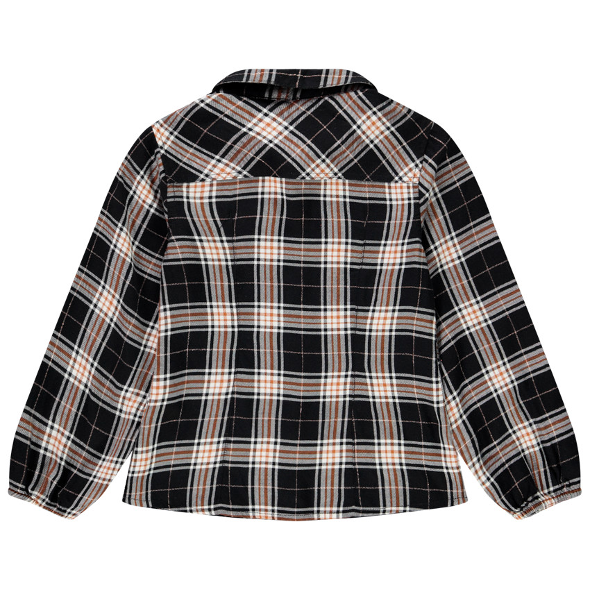 Chemise manches longues à carreaux pour enfant fille 