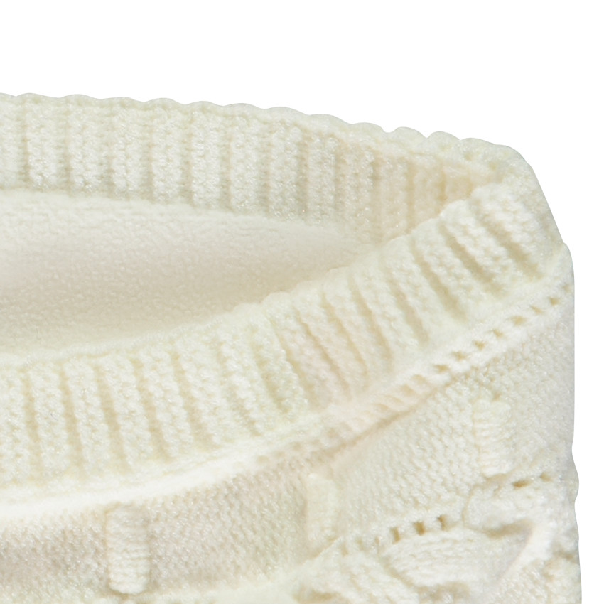 Snood uni en tricot fantaisie avec doublure sherpa pour fille 