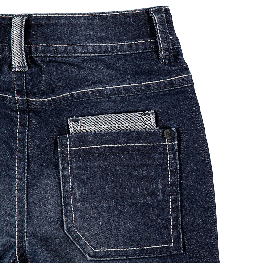 Jeans effet used et crinkle 6 poches 